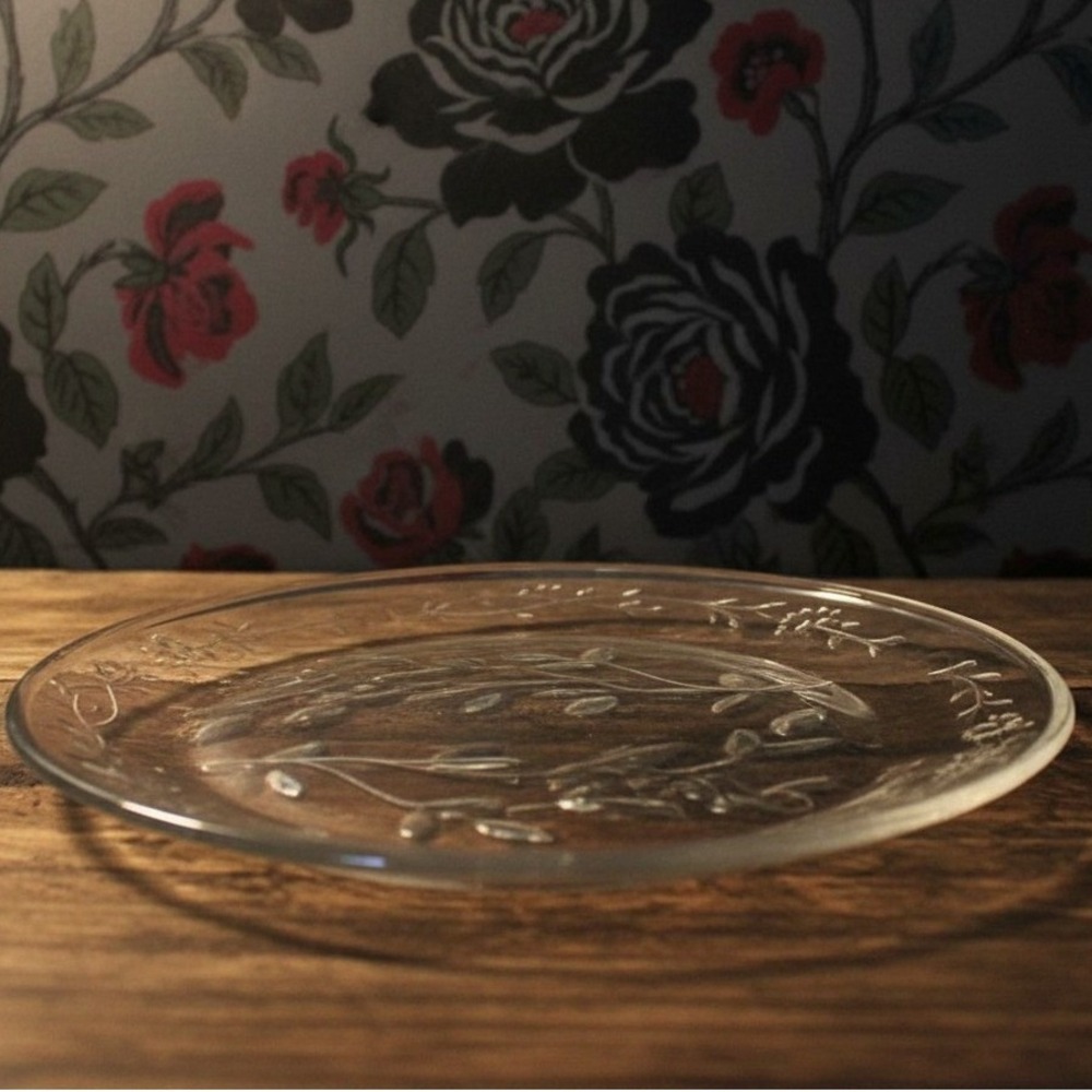 PRINCESS HOUSE HERITAGE CRYSTAL 12" ROUND TORTE PLATE SERVING PLATTER HOSTESS